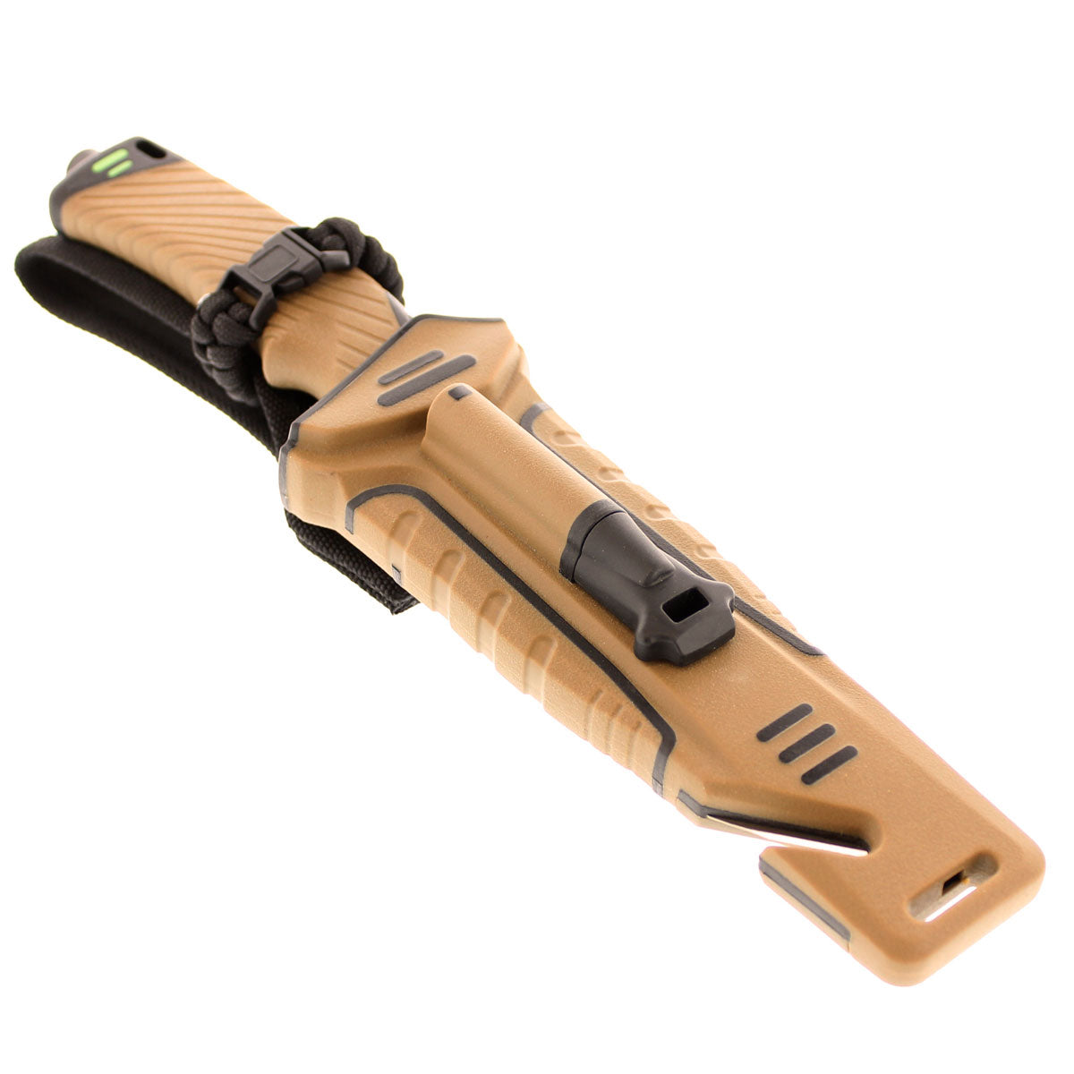 Couteau de survie pour camping et chasse avec allume-feu et affûteur