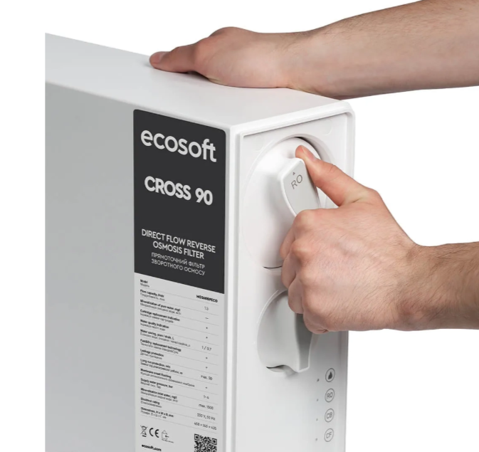 Filtre à osmose inverse à flux direct Ecosoft CROSS 90