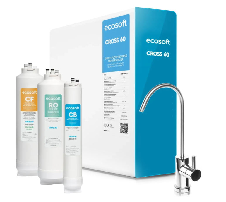 Filtre à osmose inverse à flux direct Ecosoft CROSS 60