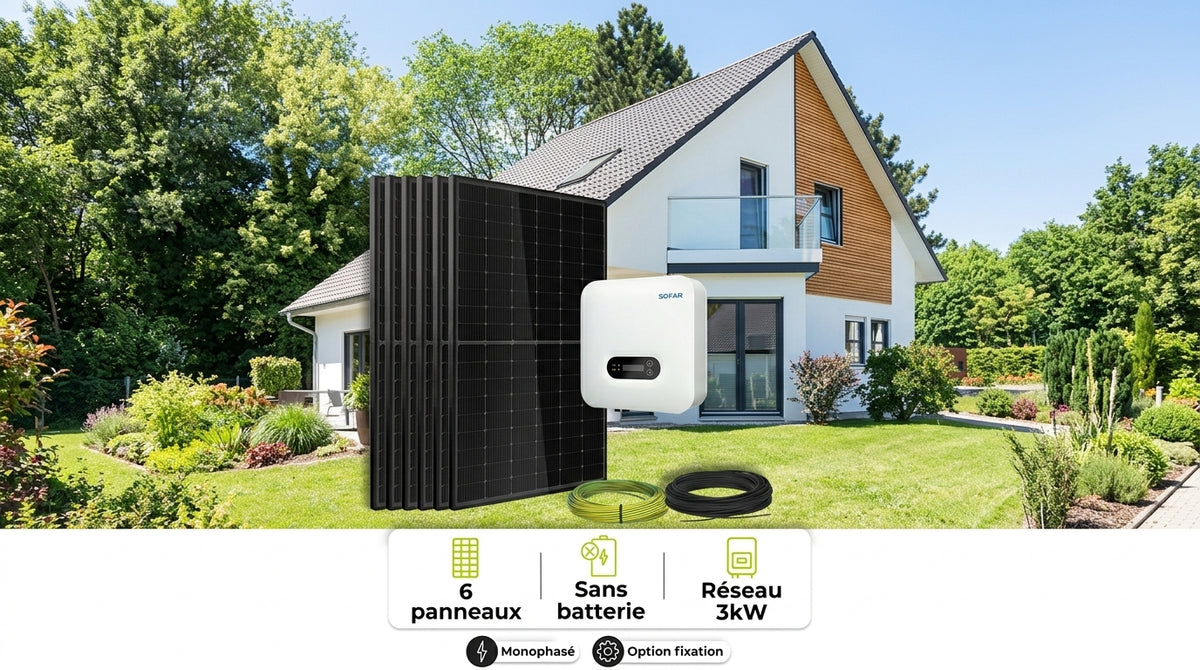 Illustration d’une maison et d’équipements solaires