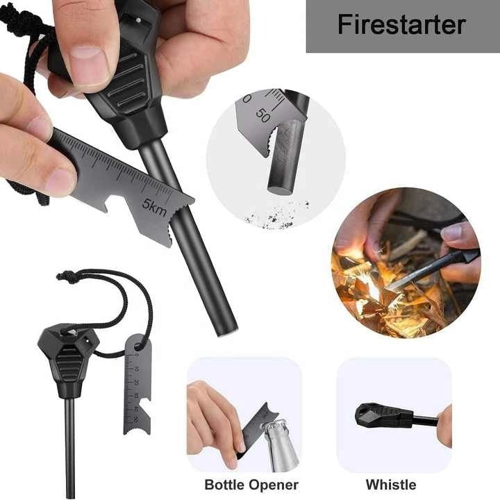 Kit de survie d'urgence 24 en 1 VIGOR - équipement multifonction pour camping, randonnée et aventures
